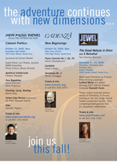 New Music Works/Cadenza/Jewel Theatre ad