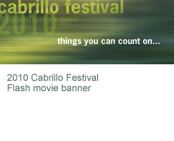Cabrillo Festival of Contemporary Music - website image banner - 2009 homepage banner